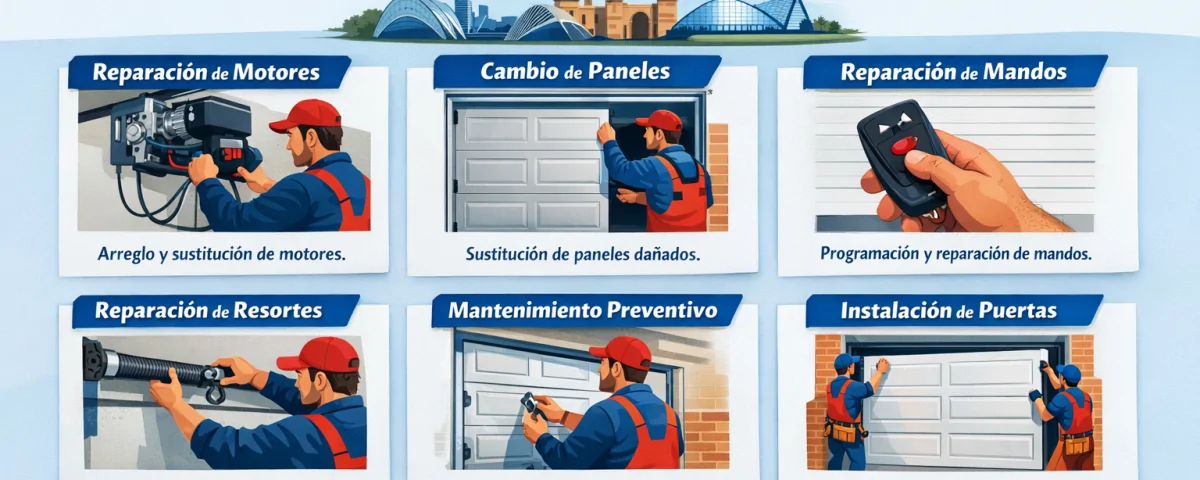 Que servicios de reparacion de puertas de garaje ofrecen las empresas de Valencia 1200x480 - ¿Qué servicios de reparación de puertas de garaje ofrecen las empresas de Valencia?