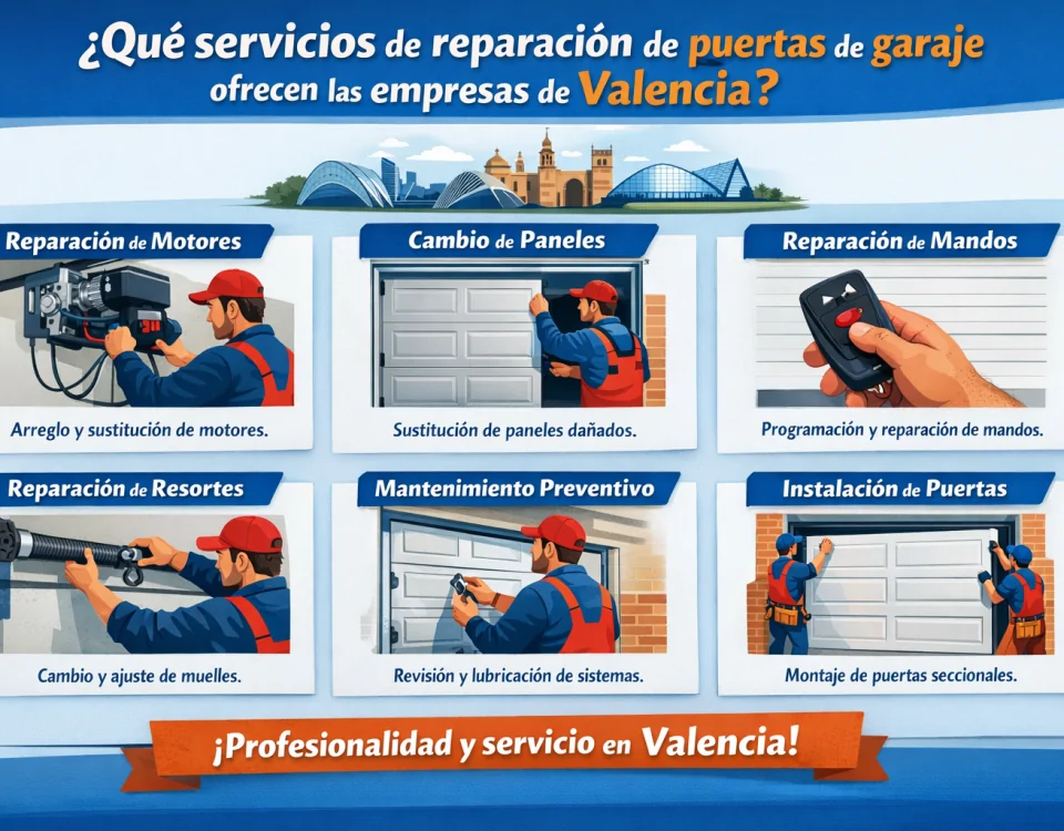 Que servicios de reparacion de puertas de garaje ofrecen las empresas de Valencia 960x750 - ¿Qué servicios de reparación de puertas de garaje ofrecen las empresas de Valencia?