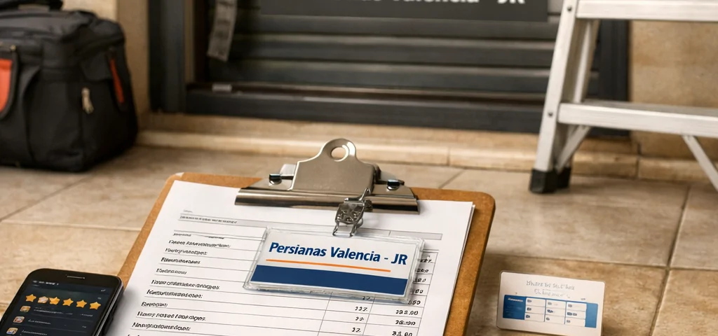 Como comparar servicios de reparacion de persianas en Valencia: presupuesto, móvil y persiana rota.