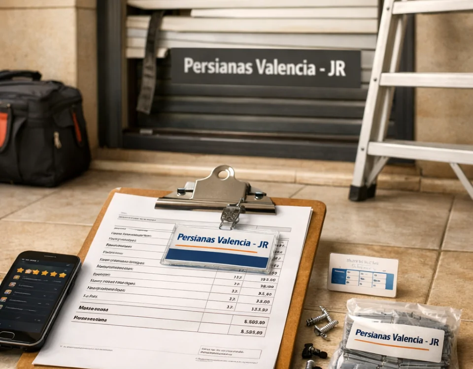 Como comparar servicios de reparacion de persianas en Valencia: presupuesto, móvil y persiana rota.