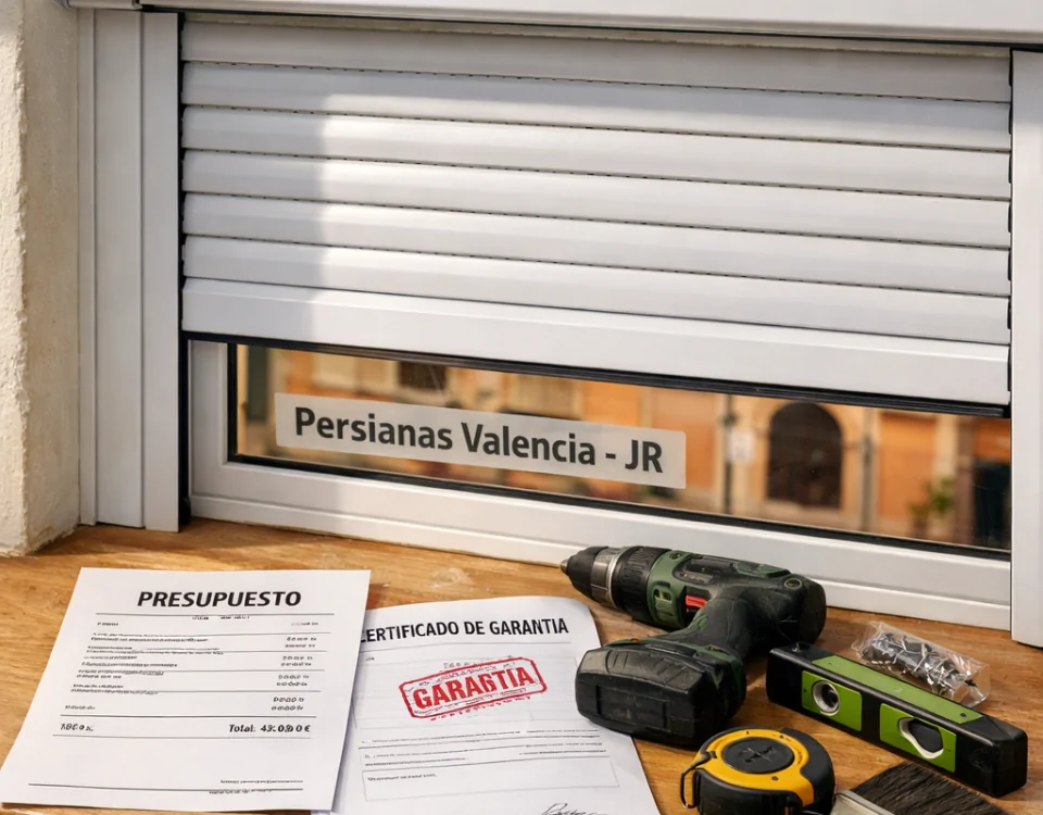Persiana enrollable y papeles; Donde conseguir instalacion profesional de persianas a buen precio en Valencia
