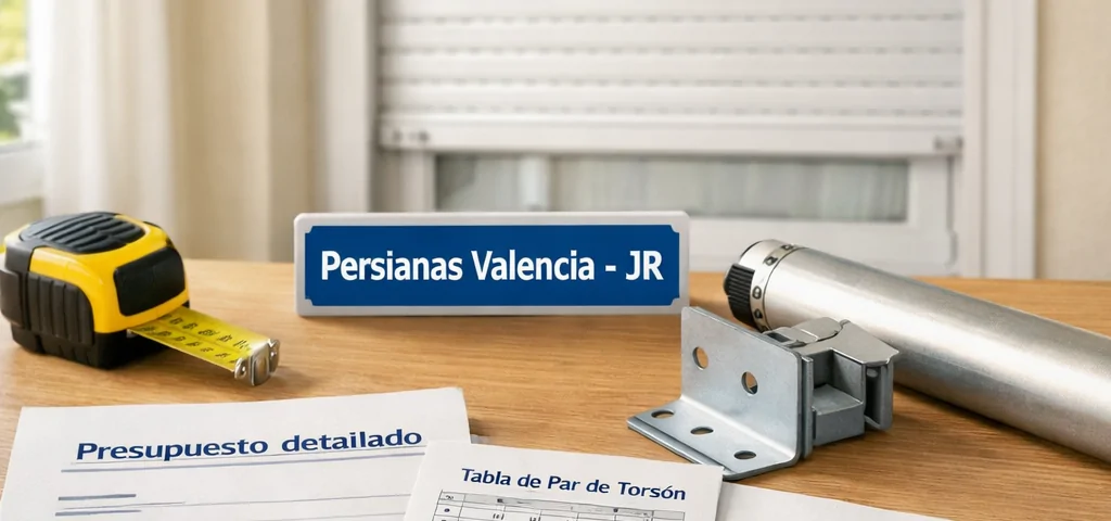 Presupuesto y documentos de garantu00eda junto a motor de persiana; Como elegir el mejor servicio de motorizacion de persianas en Valencia